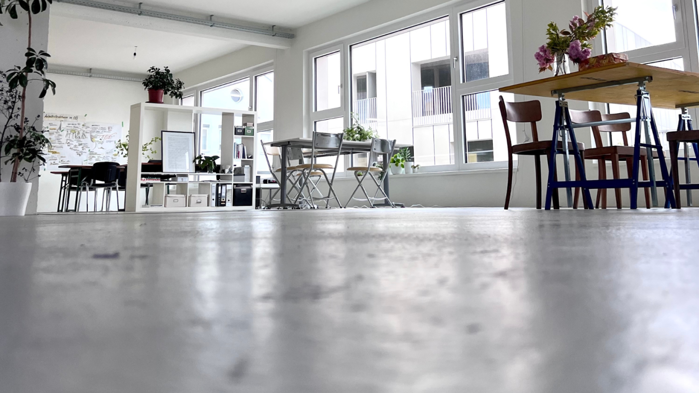 Blick in die Community-Lofts Traun von unten