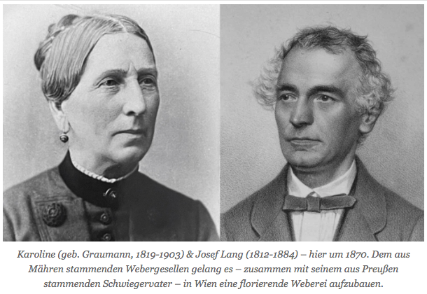 Karoline und Josef Lang der Firma Friedrich Graumann & Eidam